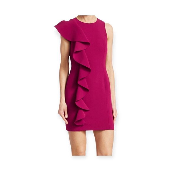 NWT Cinq A Sept Kimberlin Sleeveless Crepe Ruffle Mini Dress, size 10 - Picture 2 of 14